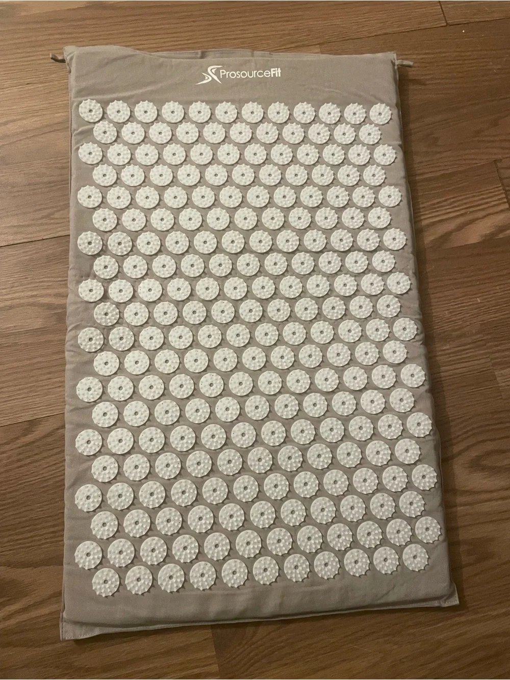 Beige Acupressure Mat with White Spike Discs